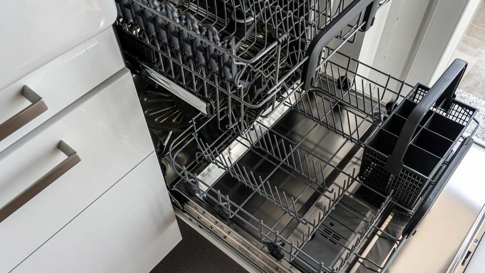 Empty dishwasher rack